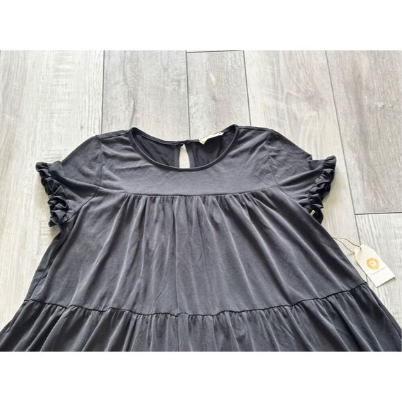 Chrysanthemum boutique, black baby doll style dress size S - Picture 2 of 10